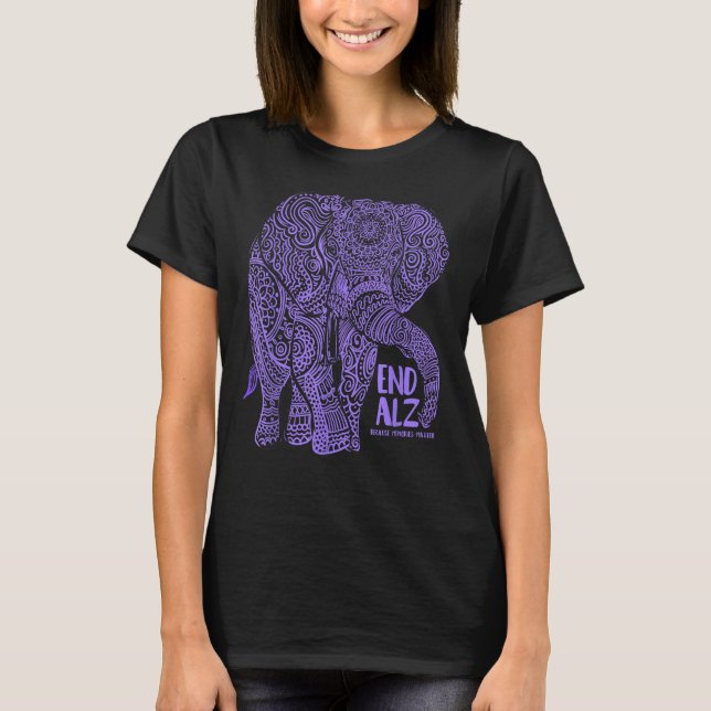 Camiseta Roupa e presente de Consciência do Elefante Roxo (Frente)
