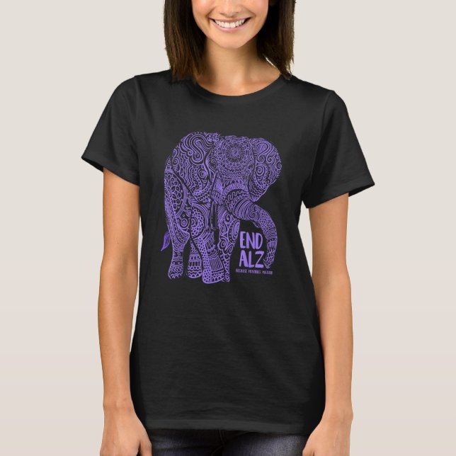 Camiseta Roupa e presente de Consciência do Elefante Roxo (Frente)