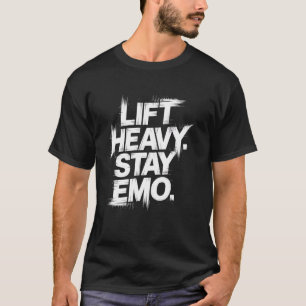 Camiseta Roupa Emo Levantar Pesado Ficar Emo Engraçado Roup