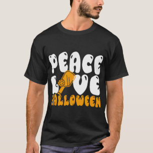Camiseta Roupa engraçada de pickleball de Halloween Paz Amo