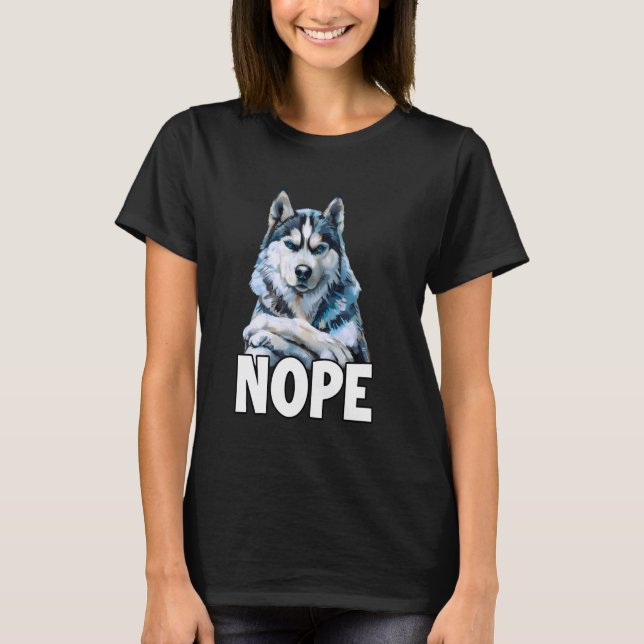Camiseta Roupa engraçada para passear com Husky, roupa dive (Frente)
