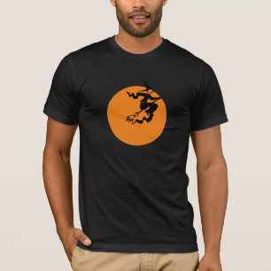 Camiseta Roupa estranha engraçada de bruxa voadora de Hall