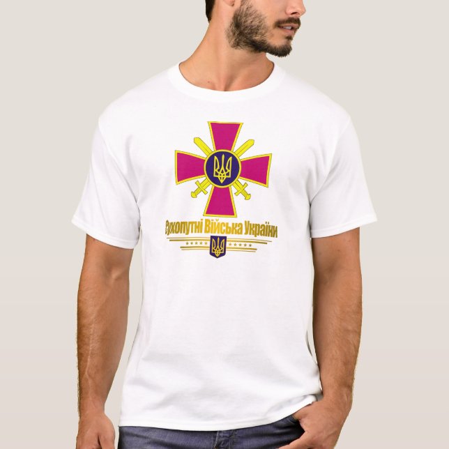 Camiseta roupa "Forças Terrestres Ucranianas" (Frente)