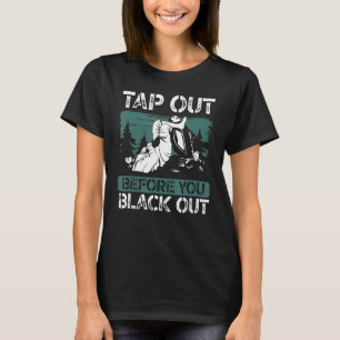 Camiseta Roupa Graphic Jiu Jitsu Tap Out Before You Black