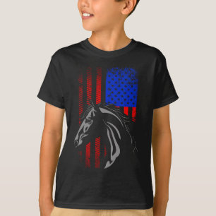 Camiseta Roupa - Horse Wom do Cavalo - Bandeira Americana