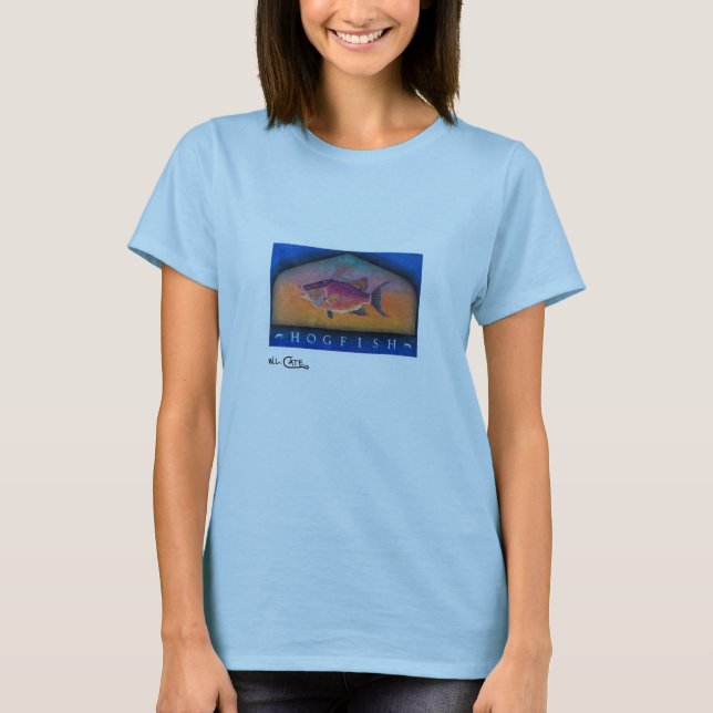Camiseta Roupa leve de Hogfish, feminino (Frente)