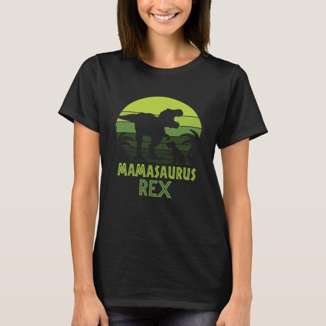 Camiseta roupa maior do melhor dino mãe mamasau (Frente)