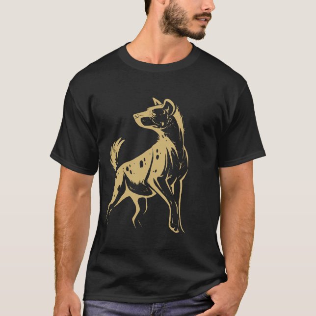 Camiseta Roupa manchado da hiena (Frente)