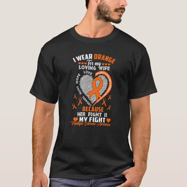 Camiseta Roupa Orange Wife Multiple Sclerosis Awarenes (Frente)