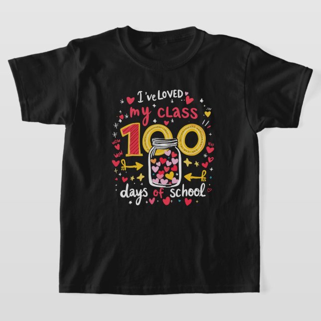 Camiseta roupa para Professores Alunos 100 Dia da Escola (Postura )