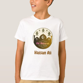 Camiseta Roupa Personalizada Kids Eid Mubarak 2026
