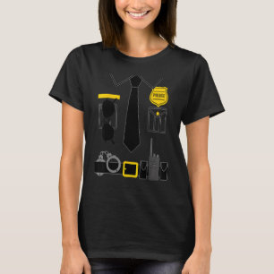 Camiseta Roupa Policial Para Crianças E Adultos Polícia De 