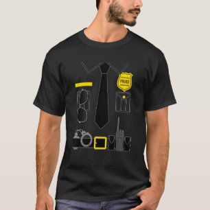 Camiseta Roupa Policial Para Crianças E Adultos Polícia De