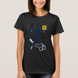 Camiseta Roupa Policial Para Crianças E Adultos Polícia De