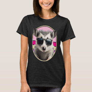 Camiseta Roupa Retro de Gambá Animal Legal Comer Lixo Possu