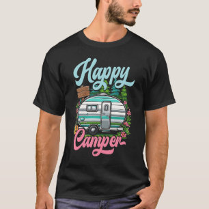 Camiseta Roupa RV Ki para acampar Feliz ao ar livre
