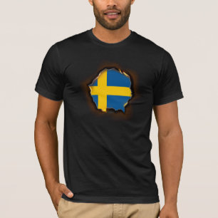 Camiseta Roupa Suecia Flag Dentro Me, Marcas de gravação su