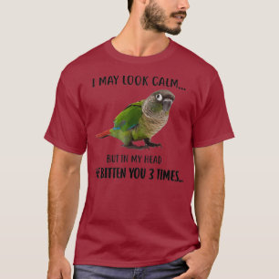 Camiseta Roupa Verde Cheek Conure Posso Parecer Um Pássaro
