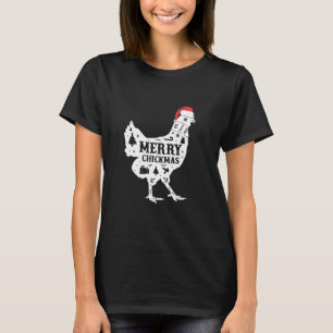 Camiseta Roupas Alegre Natal das Galinhas Presente de Natal