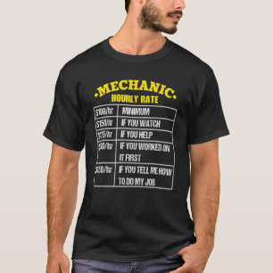 Camiseta Roupas Automáticas Mecânicas de TrabalhoTarifa Hor