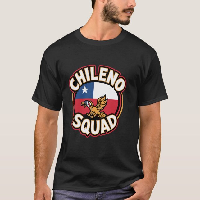 Camiseta Roupas Chileno Squad para Produtos Chilenos Chile (Frente)