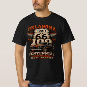 Camiseta Roupas comemorativas do Centenário da Rota 66 em O