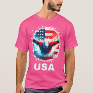 Camiseta Roupas da Equipe de Natação dos Estados Unidos Ban