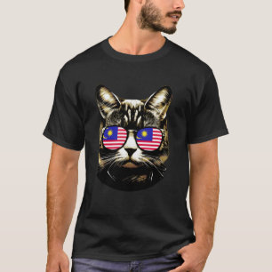 Camiseta Roupas de Amante de Gato da Malásia Óculos de Sol