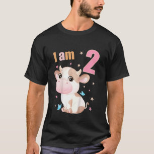Camiseta Roupas de aniversário de 2 anos para meninos e men