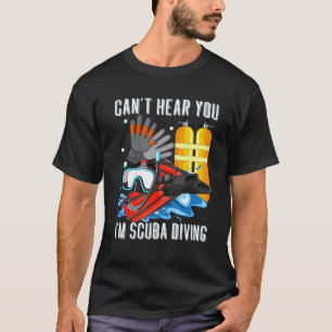 Camiseta Roupas de Aparelho de Mergulho Submarino
