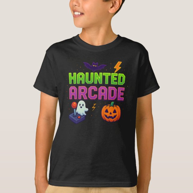 Camiseta Roupas De Arcade Halloween Assombradas Unisex Cute (Frente)
