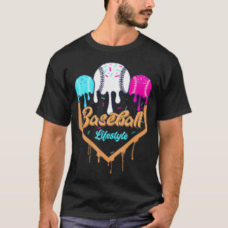 Camiseta Roupas de Basebol Vida Estilo 101 Jovem Gotejament