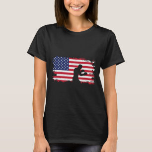 Camiseta Roupas de Boxe com Bandeira Americana - Mulheres B