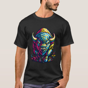 Camiseta Roupas de Búfalo Engraçadas Vintage de Bisão