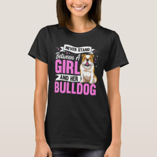 Camiseta Roupas de Cachorro Bulldog Inglês Para Mulheres Me