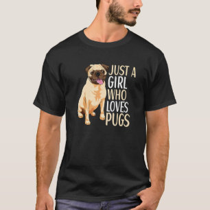 Camiseta Roupas de cachorro Pug para meninas e mulheres pro
