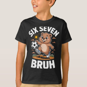 Camiseta Roupas de cama de meme engraçado Bruh futebol Dia