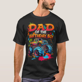 Camiseta Roupas de Caminhão Monstro para o Pai do Menino do