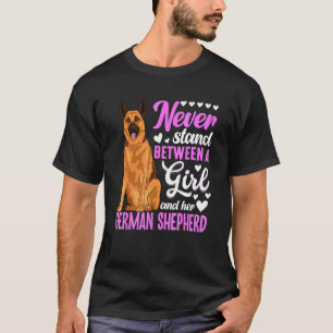 Camiseta Roupas de Cão Pastor Alemão para Mulheres