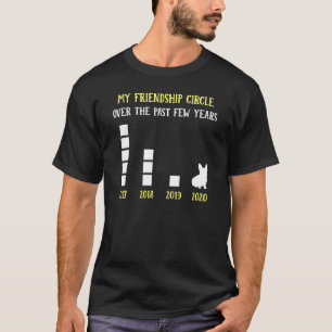 Camiseta Roupas de Círculo de Amizade Corgi Para Dono de Ca