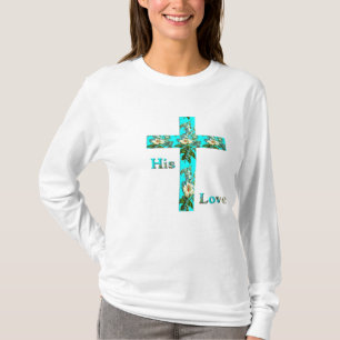 Camiseta roupas de cruz cristã