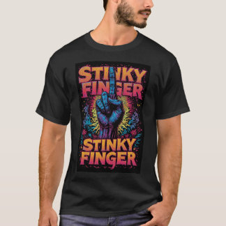 Camiseta Roupas de Design de Concertos Vintage Stinky Finge