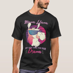 Camiseta Roupas de Drama da Mamãe Lhama Mulheres Mãe Mamãe