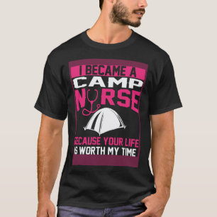 Camiseta Roupas de Enfermeira de Acampamento Enfermeiras Ún