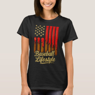 Camiseta Roupas de Estilo de Vida de Beisebol 101 Juventude