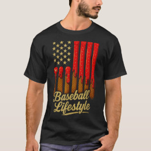 Camiseta Roupas de Estilo de Vida de Beisebol 101 Juventude