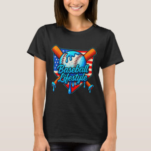 Camiseta Roupas de Estilo de Vida de Beisebol 101 Juventude