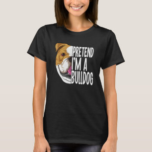 Camiseta Roupas de Fantasia de Halloween de Bulldog Inglês 