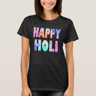 Camiseta Roupas de Festival Holi Feliz para Mulheres Crianç