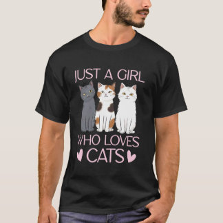 Camiseta Roupas De Gato Para Meninas Mulheres Apenas Uma Me